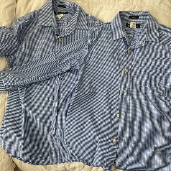 Boys Crew Cut Size 10 long sleeve button up. Blue and white checked. - Picture 1 of 4